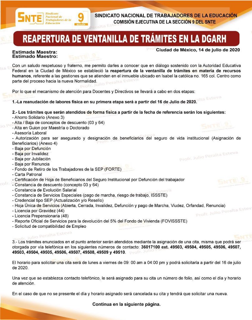 heriberto_snte9's tweet photo. Reapertura de ventanillas en la DGARH #SNTE #SNTE9 #Docencia #Maestros https://t.co/BIWmci8svW