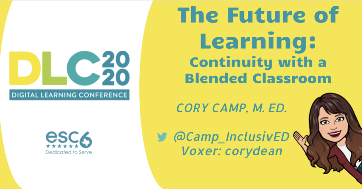Camp_InclusivED's tweet photo. SO excited for DLC2020 with my friends @escregion6 tomorrow! #6tech #BlendedLearning https://t.co/mBiW6ajJae