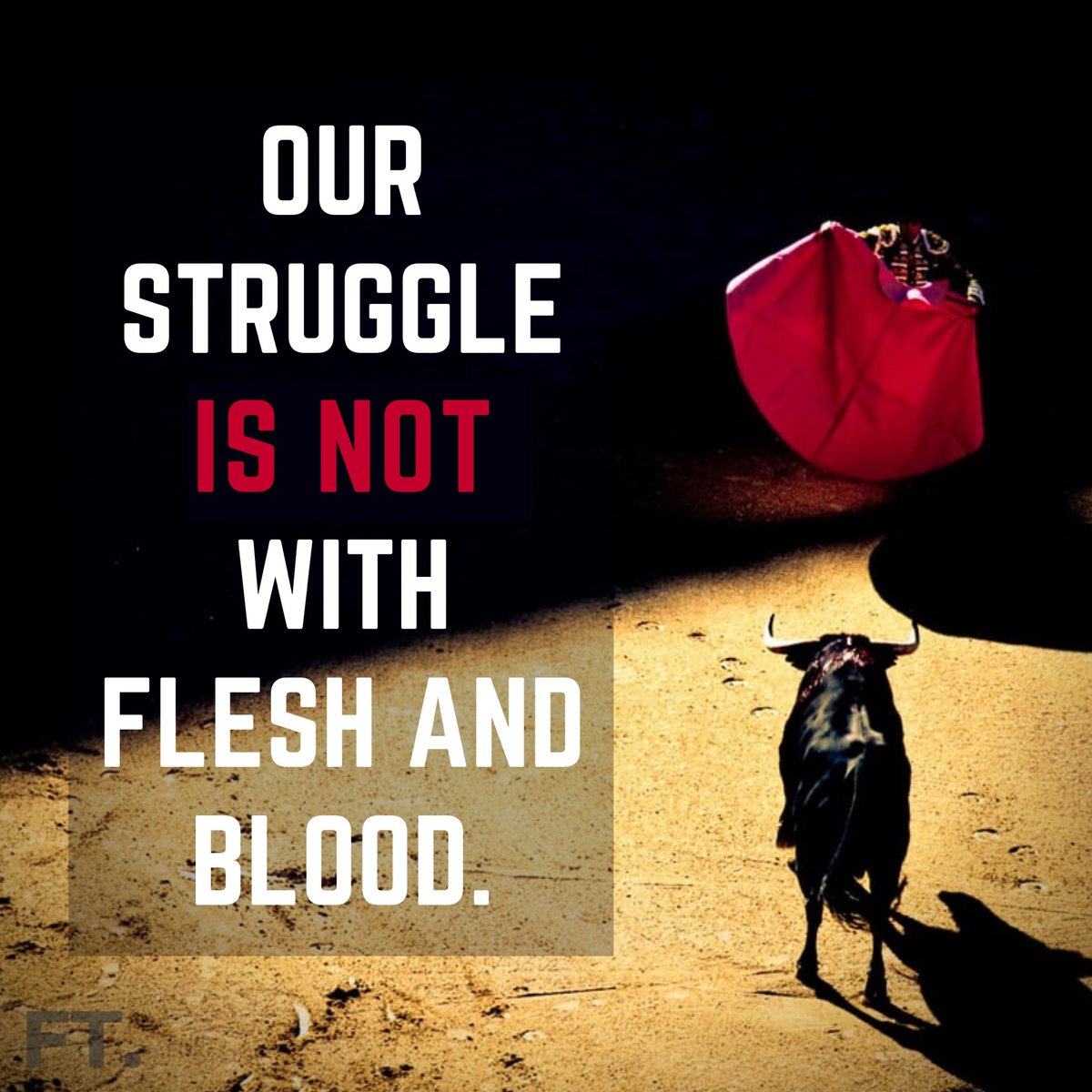 faith_talks_EP's tweet photo. Our fight is not with governments, systems, the Left or Right, people, or conspiracy theorists - it’s with the DEVIL. That’s why God gave us authority over him! Instead of charging “the cape” let’s take our battle to the arena of faith where we win every time! #faithtalks https://t.co/VOsc6OETeZ