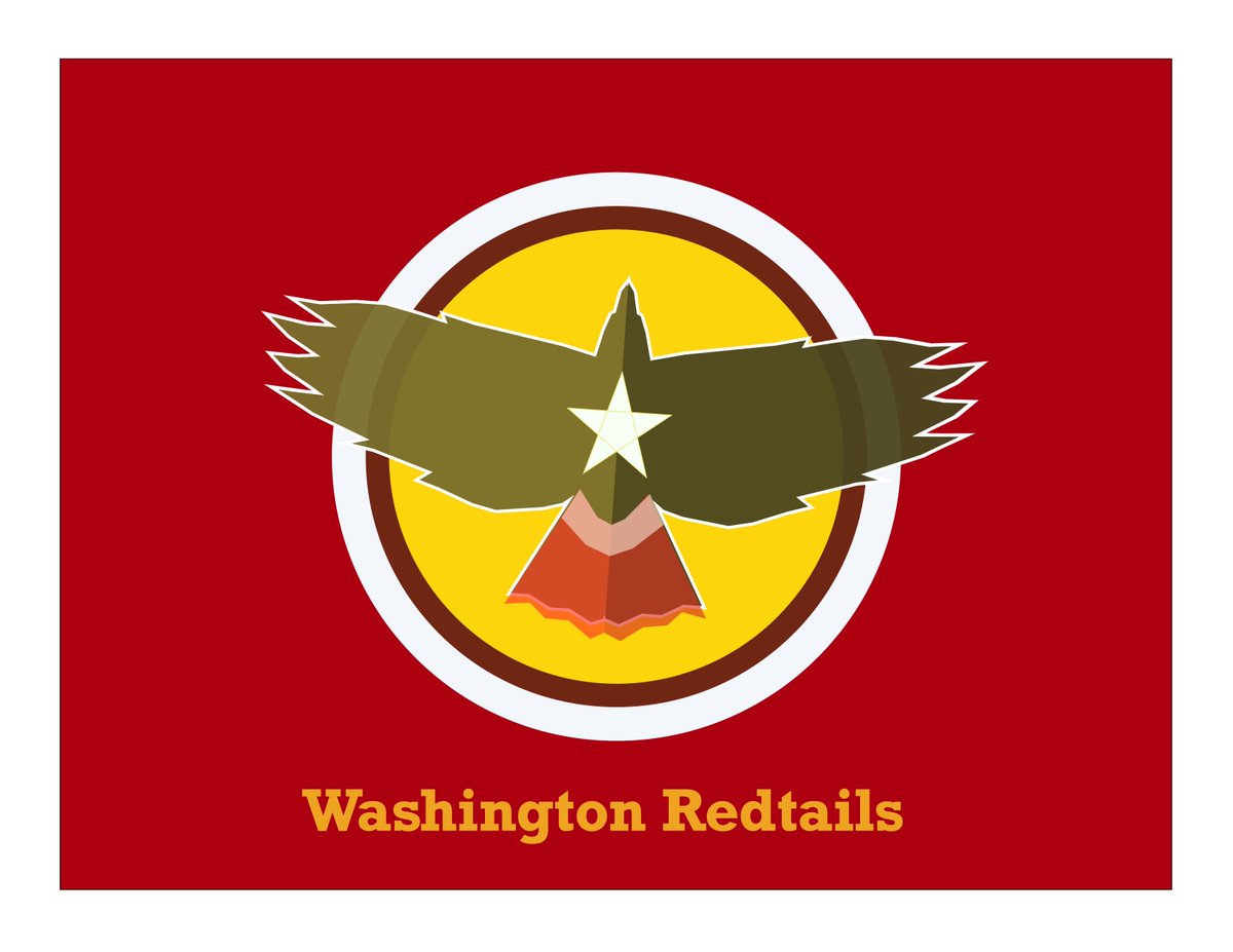 MarkBroyles16's tweet photo. Here is my humble offering for a RedTails logo- it would be a great name change. This uses a red-tailed hawk silhouette- similar to pilot's wings- within the traditional team roundel. https://t.co/lo1RD8FfTt