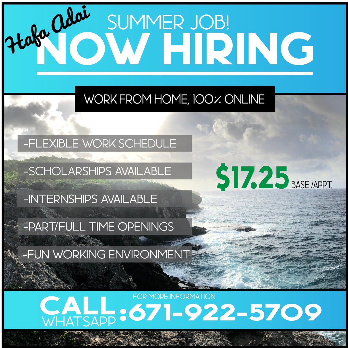 itsofficerpete's tweet photo. Are you broke? 
Don’t be broke.

Since March 16th all of our staff has been working from home 🥂
#jobalert #guamjobs #guamjobsonline https://t.co/CQtXXVfJ4o