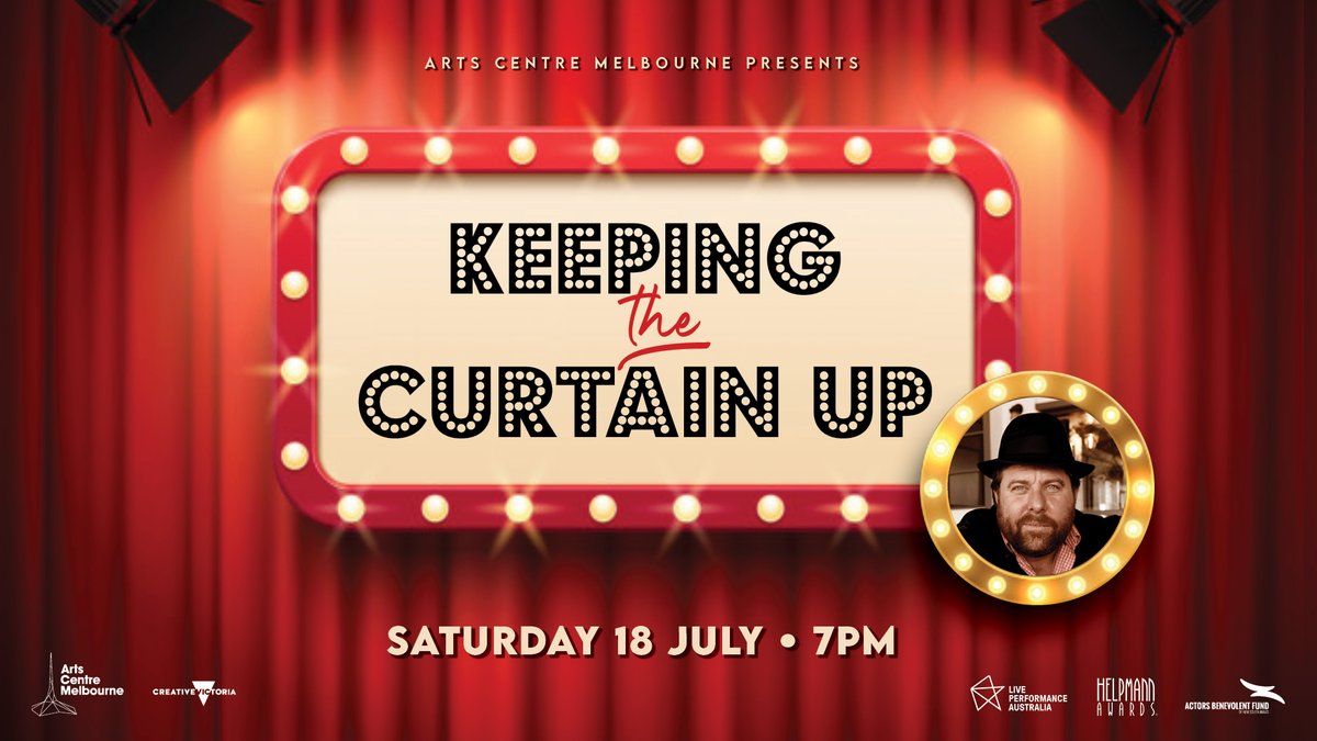 Saturday 18 July at 7pm, tune in to 'Keeping the Curtain Up', streamed live from <a href="/artscentremelb/">Arts Centre Melbourne</a> in aid of the Actors and Entertainers Benevolent Funds and Trusts around Australia. Hosted by <a href="/ShaneJacobson/">Shane Jacobson</a> and featuring performances from musicals presented in the past decade.