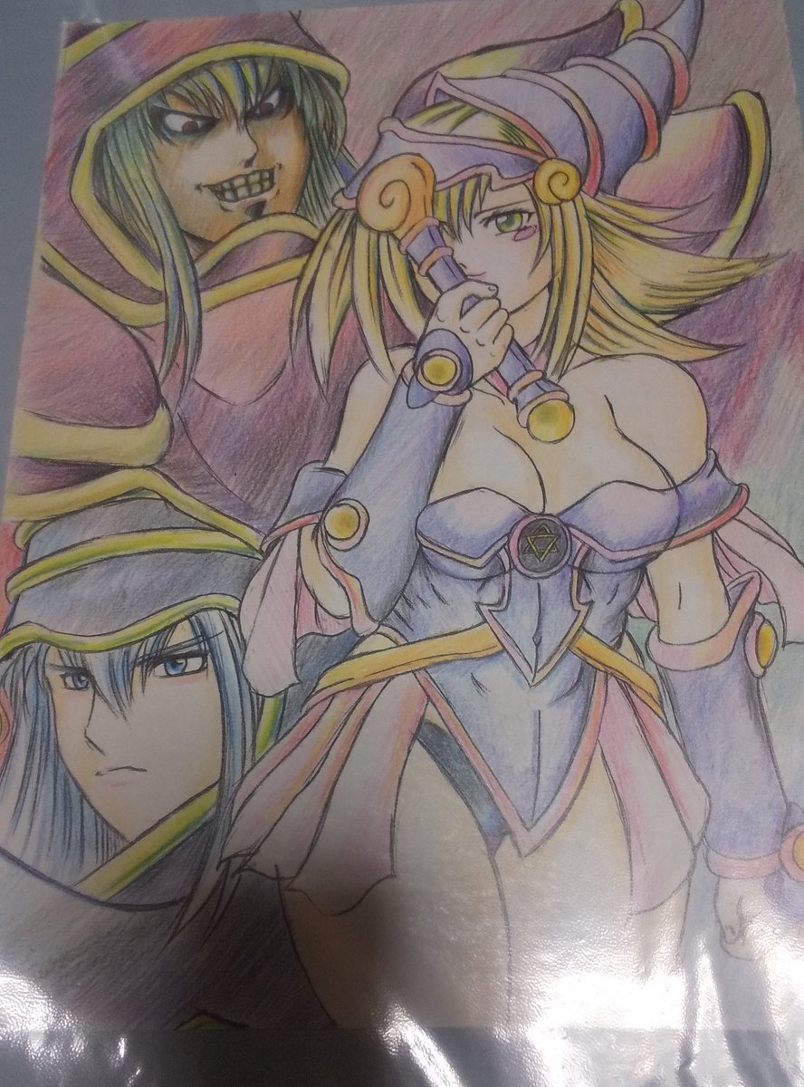 パイロンオー 近頃遊戯王関連の フォロワー様との交流も 多くなったので 学生時代のお絵描きを 特殊召喚 女邪神ヌヴィアは 自己アレンジしすぎで 申し訳ございませんだぜ 城之内くん