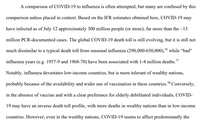 6/n On the downside, we now have this comparison with the death rates from flu, which is also just...weirdIf nothing else, the COVID-19 pandemic is STILL GROWING and has ALREADY killed as many people as a 'bad' influenza season