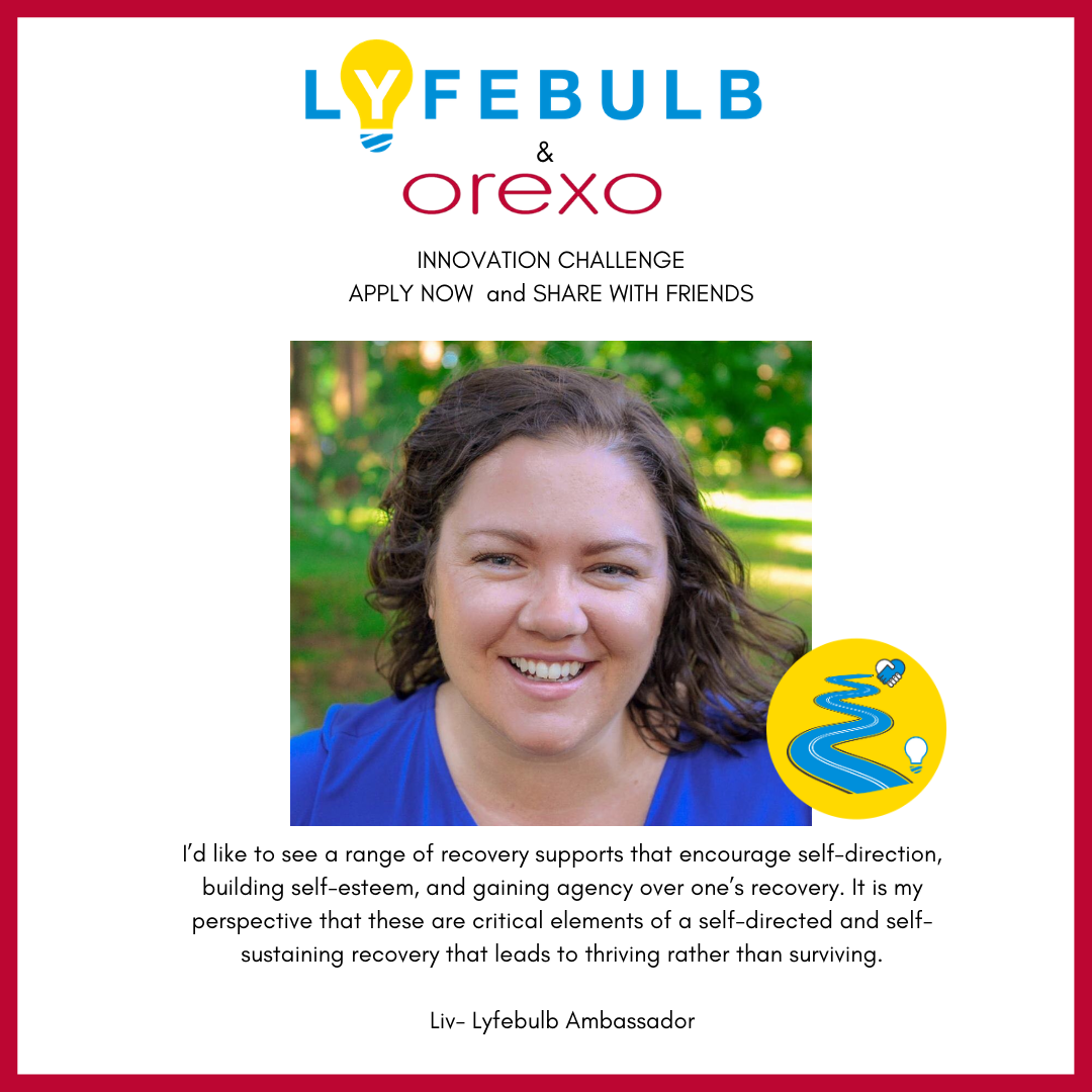 Lyfebulb's tweet photo. APPLY NOW to our virtual Innovation Challenge in partnership with @OrexoABpubl.. We are seeking #patiententrepreneurs with solutions to support #recovery from #addiction using #healthcareIT, #consumerproducts and #devices #LyfebulbOrexo20 #recoveryinnovation https://t.co/YFOHQU0rvP