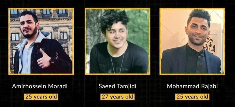 diesaturnische's tweet photo. These 3 innocent men have been sentenced to death and are soon to be executed (in a few hours) because they were PEACEFULLY protesting for HUMAN RIGHTS.
please spread the word and help save their lives!
#StopExecutionsInIran 
#StopExecutionOfIranianProtestors 
#اعدام_نکنید https://t.co/CaxSFX9ZBu