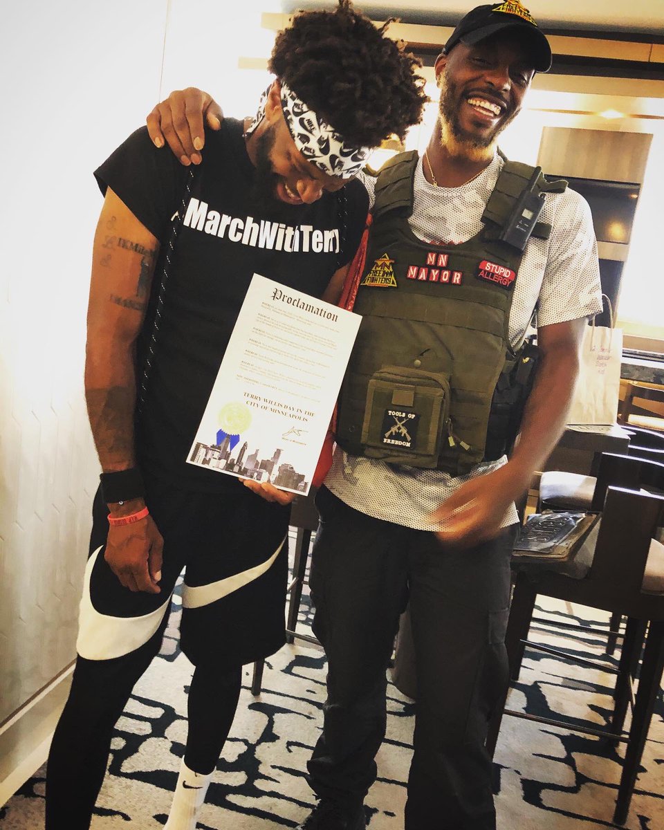 MrNewz_Mn's tweet photo. Congratulations to my dude @1kmilemarch on completing his 2k mile walk from Alabama to Minnesota! July 12th is officially “Terry Willis Day” ✊🏾🖤#1kmilemarch #terrywillis https://t.co/lF4ou6Pzyx