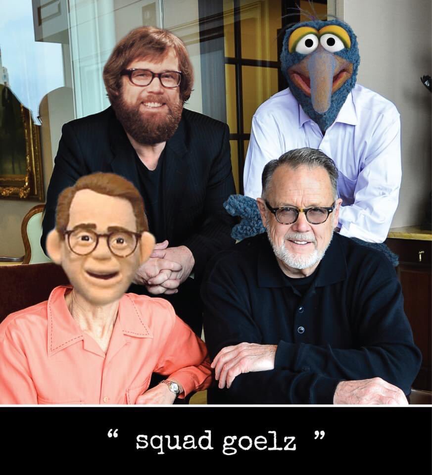 PuppetTearsPod's tweet photo. Sorry not sorry. #PuppetTearsPod #SquadGoelz
.
.
#Puppets #Puppetry #Podcast #MuppetGuysTalking #Muppets #Gonzo #DaveGoelz #Bunsen #Waldorf #JimHenson #Pun https://t.co/EeKOZ3vKXQ