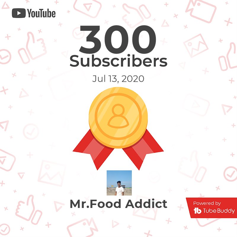 MrFoodAddict1's tweet photo. Love you 300 ❤ 
It's not just a number it's support, Love.
#YouTube #longwaytogo #tubebuddy #vlogs #weirdfood https://t.co/gnQTgfcXsC