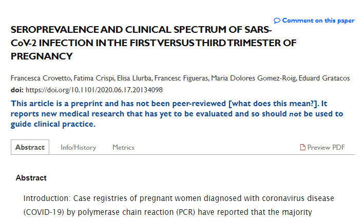 20/n Similarly, we have two estimates from Spain. One is the ENE-COVID study, a rigorous randomized seroprevalence study that is the envy of the worldThe other is a non-random sample of pregnant women at one place in BarcelonaThese are given EQUAL WEIGHTS in the analysis