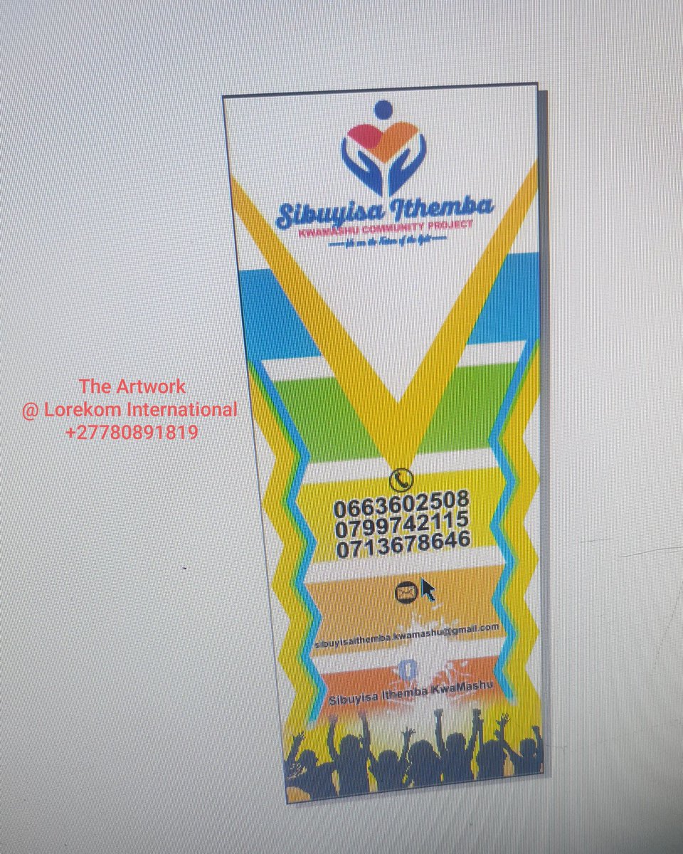lorekom88's tweet photo. The Artwork & The Outcome of the Pull Up Banner
Design and Printed at Lorekom International +27780891819
Slide to see The Outcome π
#LorekomInternational
#durbanprintingcompany
#pullupbanner
#pullupbannerdesign
#Durban
#southafrica
#tshirtdesign
#tshirtprinting
#pretoria https://t.co/whScVU59oW