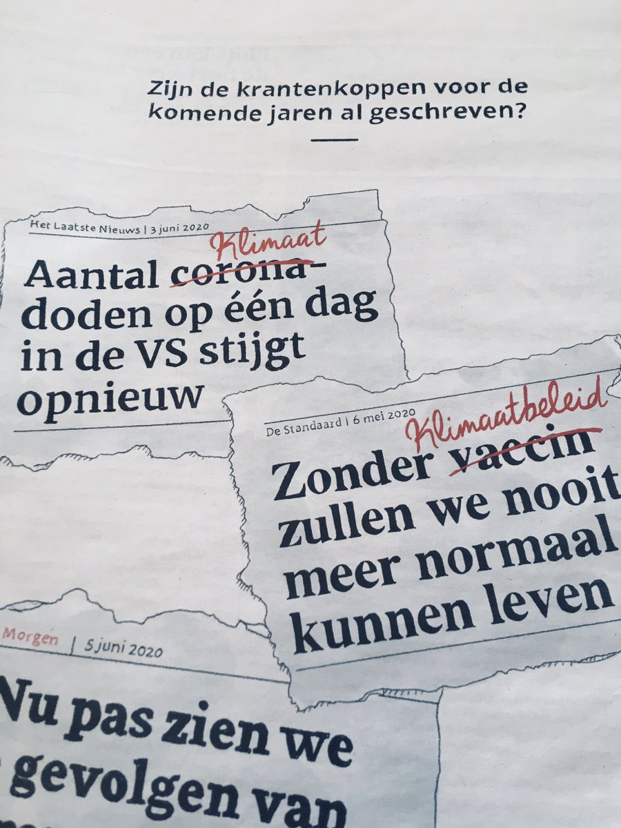 Zijn de krantenkoppen van de toekomst al geschreven? Rake advertentie in <a href="/destandaard/">De Standaard</a> vandaag 👏

Onze inzending werd geselecteerd voor #DeStandaardSolidariteitsprijs2020. Vanaf 25 augustus kan je erop stemmen! Steunen kan vandaag al, op klimaatzaak.be.