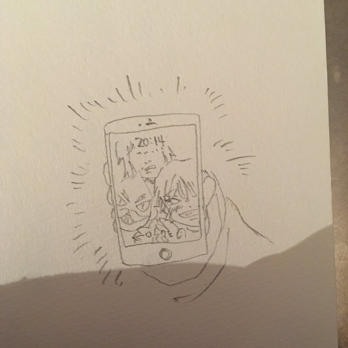 スケブからたんぜハマりたての頃にもぃもぃ描いてたのが出てきた。。
桑島おじいちゃんを何も見ないで書いたらコロコロコミックに出てきそうな感じになっちゃったってのだけ覚えてる 