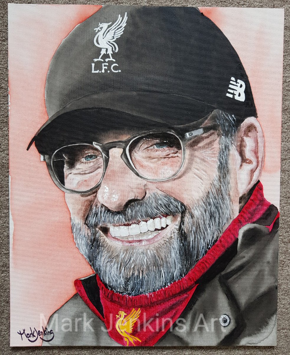MJenkinsLFCart's tweet photo. How many Retweets for my painting of this Legend  can we get. The man who put us back on our perch 🎨👍 #LFC #YNWA #LFCchampions https://t.co/bYV7dTLiQ4