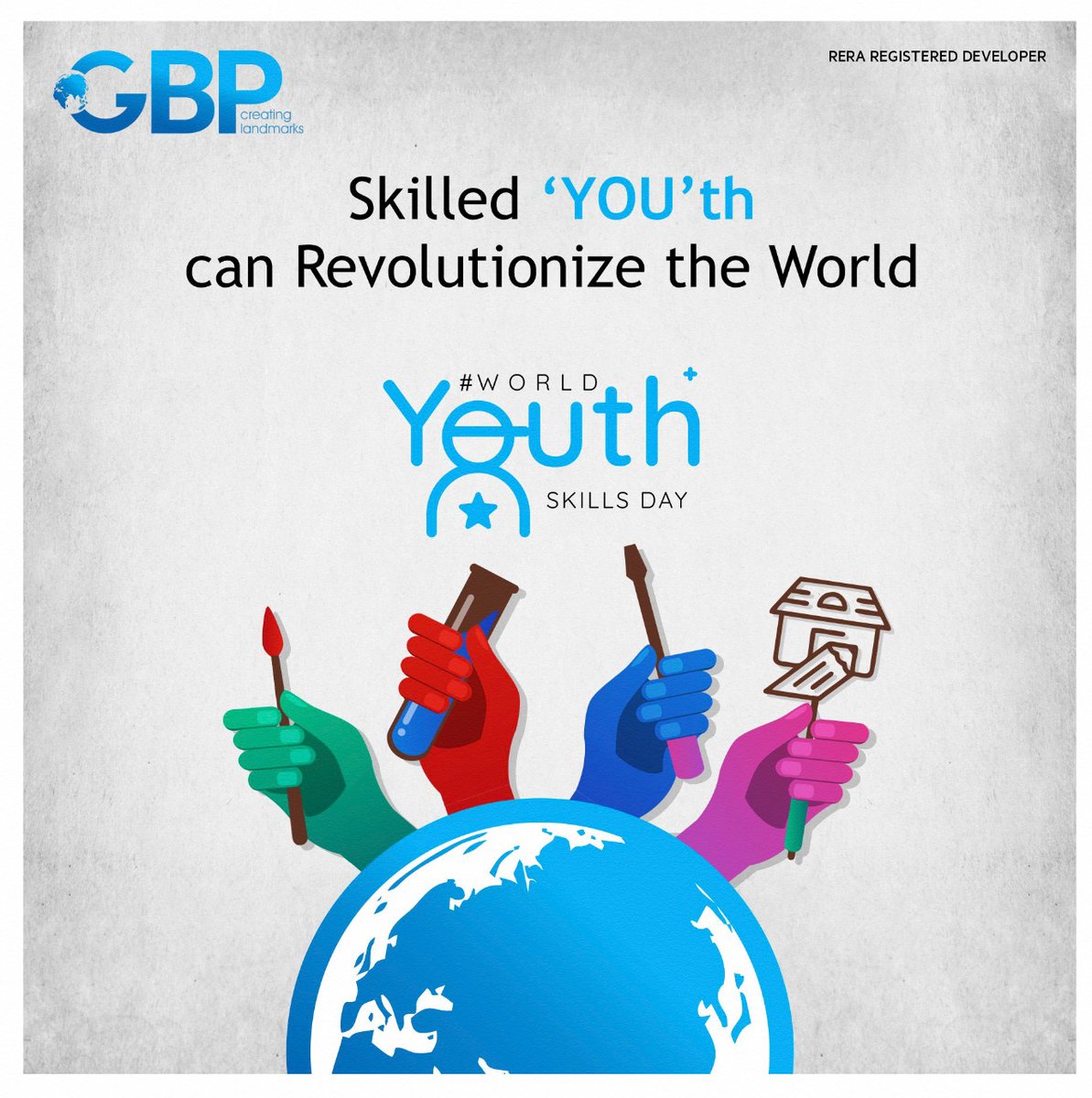 gbpgroup1's tweet photo. This World Youth Skills Day, GBP Group urges everyone to recognize the importance of acquired skill as it leads towards a brighter future.

#YouthSkillsDay #YouthSkillsDay2020 #GBPGroup https://t.co/zgqPtGb2Zv