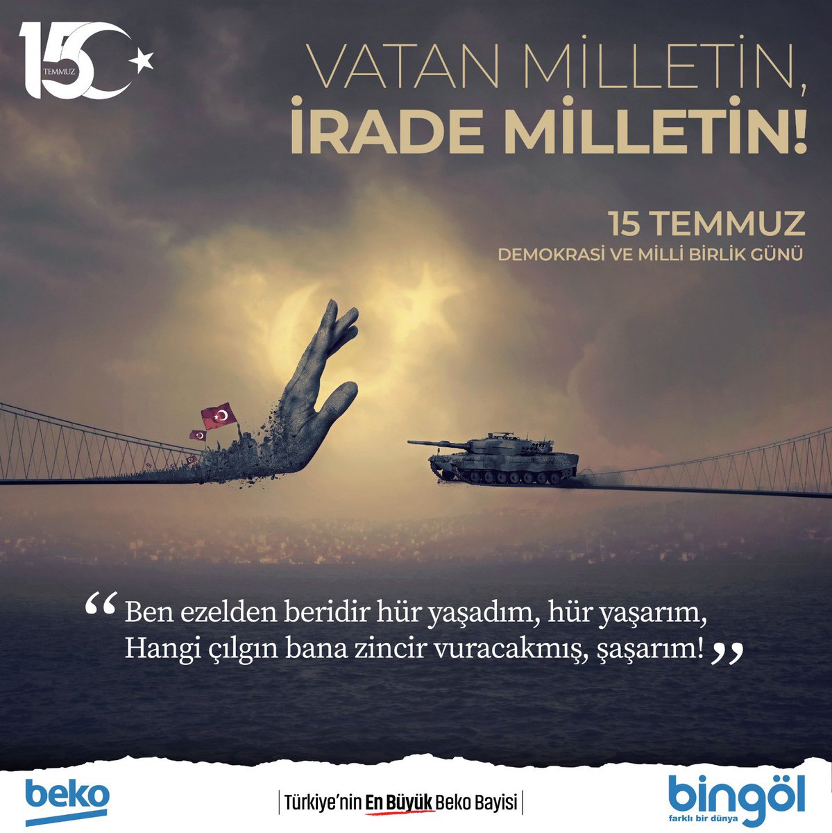 Geçmişten bugüne, milli birliğimiz, bütünlüğümüz ve demokrasimiz için mücadele verirken yaşamını yitiren tüm şehitlerimizi ve gazilerimizi saygıyla anıyoruz.
#15temmuz #şehit #şehitlerölmezvatanbölünmez #beko #bekotürkiye #kayseri