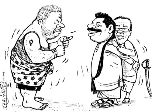 cartoonlka's tweet photo. Divaina cartoon by Udaya Wimalasiri

#GenElecSL #LKAElections2020 #SriLankaElections2020 #පාර්ලිමේන්තුමැතිවරණය #பாராளுமன்றதேர்தல்2020 #lka #SriLanka https://t.co/PIoHemp5jL