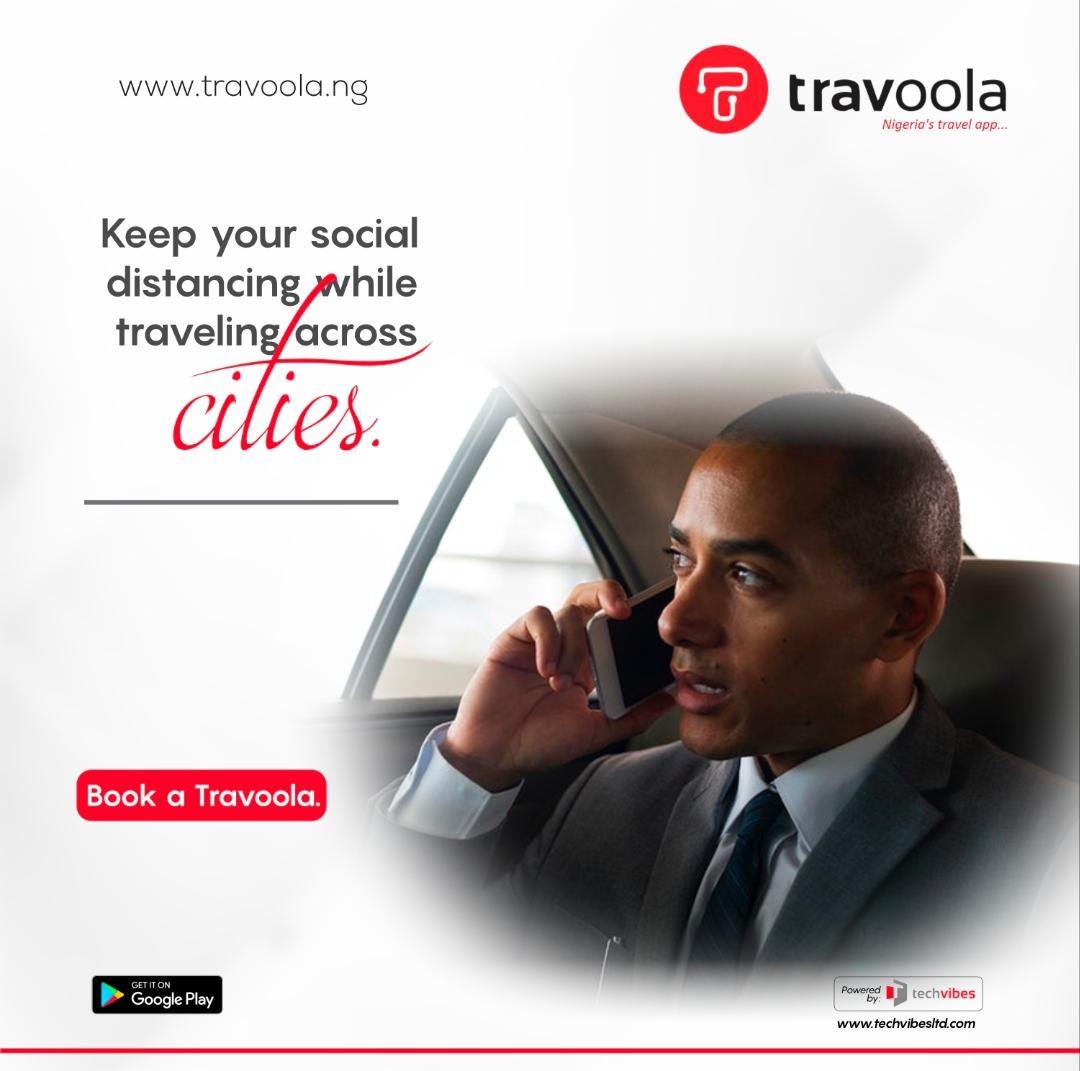 TravoolaNG's tweet photo. Though interstate travel ban has been lifted, the pandemic isn't over! Maintain physical distancing when travelling to stay healthy.

Travoola offers the safest option for interstate travels. Book a trip today and enjoy up to 20% discount.   

Use https://t.co/bnFISZCgyP https://t.co/EaCzdRp8up