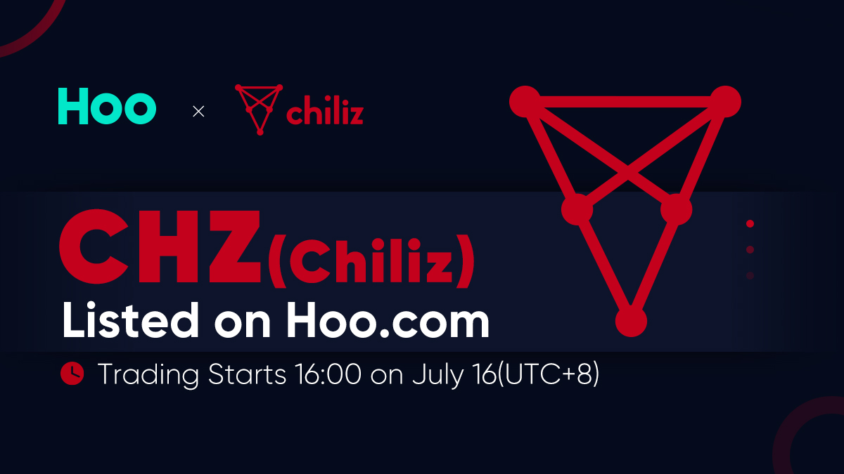 Hoo_exchange's tweet photo. 💕 $CHZ Will Go Live on https://t.co/jwVIIpQrUv, Join to Win $100 USDT in $CHZ #Airdrops

✅Follow+RT+Like @Chiliz @Hooexchange
✅Tag 3 friends 
✅Join Hoo TG group: https://t.co/5B1LrdgObc 
✅Join Chiliz TG: https://t.co/PQP3DcGHzs

Winners drawn at 18:00 on July 16(UTC+8) https://t.co/PmNC43OTDG
