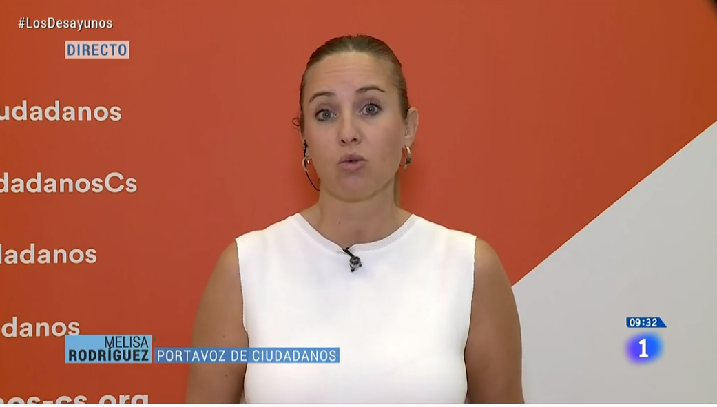 Melisa Rodríguez (Cs) analiza la decisión de conceder el tercer grado a los  condenados por el 'procés': "A nadie le sorprende. son las cesiones que han ido haciendo Sánchez e Iglesias a los independentistas"   rtve.es/directo/la-1

#LosDesayunos