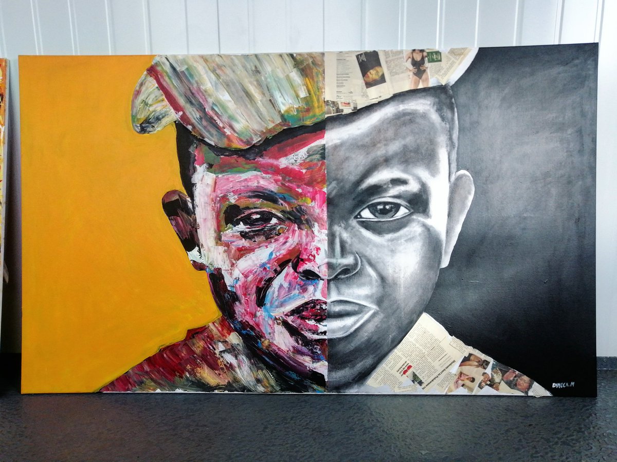 ennockmartZA's tweet photo. Some of my works I am selling on low. prices to raised the funds.
Frame 1: R8k framed A1 
Frame 2: R12K on stretched canvas 1.2m x. 0.9m 
Frame 3: R15k 1.5m x 1.2m https://t.co/VanSjwrTuO