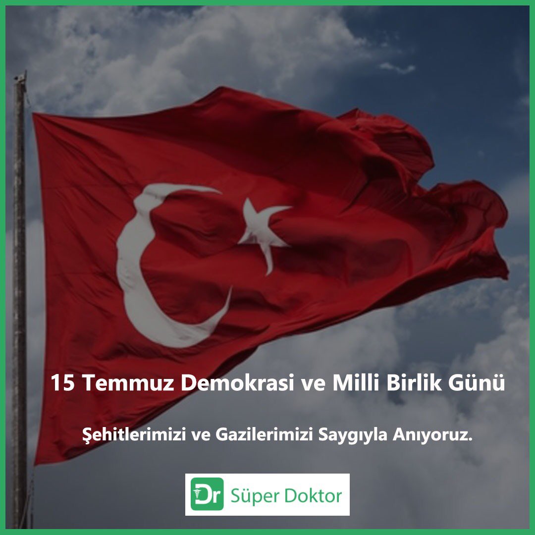 superdoktortr's tweet photo. Şehitlerimizi ve Gazilerimizi Saygıyla Anıyoruz.🇹🇷

#15Temmuz 
#SüperDoktor #App https://t.co/6wm9ppO44z