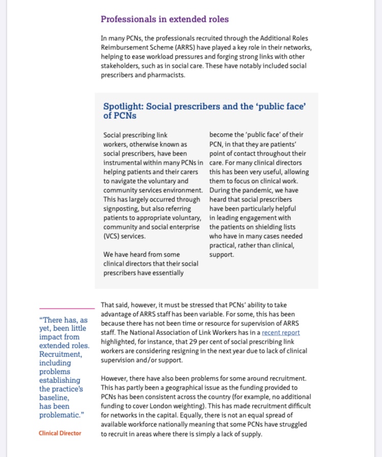 nalwuk's tweet photo. π‘#socialprescribing #LinkWorkerreport referenced in the @NHSConfed #primarecarenetwork 1 year on report
πhttps://t.co/YaMGNWmlPb https://t.co/1hDVa6Wpau