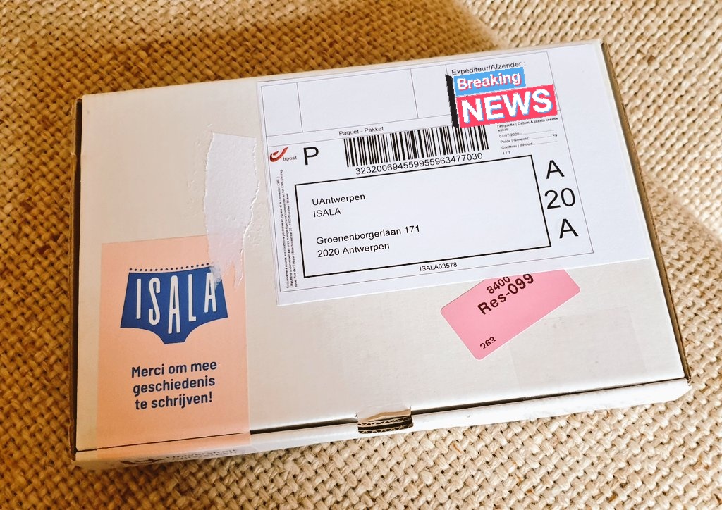 Bam, ready for sending! Waarschijnlijk nog nooit iets zo minutieus verpakt 😅@Isala_UAntwerp #Isala #LetsSwab