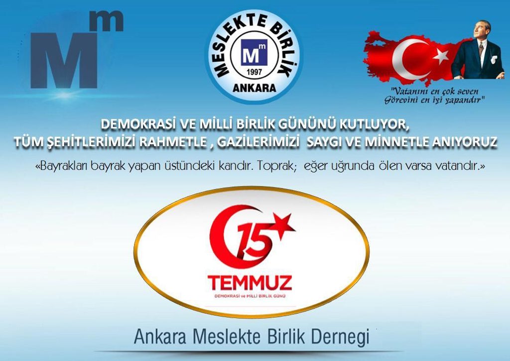 15 Temmuz'da Türkiye Cumhuriyeti'ne kast edenlerin hain planına canını siper ederek karşı koyan şehitlerimizi rahmetle ve dualarla anıyorum. <a href="/mustafander5/">MUSTAFA ÖNDER SMMM</a> <a href="/MustafaOrman1/">Mustafa OrmanⓂ️Ⓜ️</a> <a href="/OzelgulSule/">Şule Özelgül Yaman</a> <a href="/havvacali/">Havva Çalı</a> <a href="/NiyaziKilic38/">niyazi kılıç</a> <a href="/MuhasebeBT/">Muhasebe Bilenler</a>