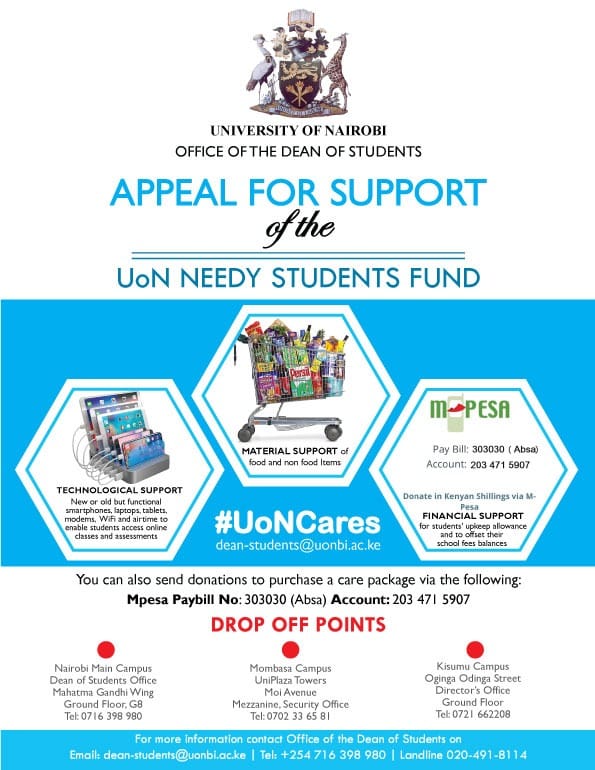 UoNDOS_Careers's tweet photo. Let's give a smile to a hurting student. Donate today to UoN Needy Students Fund. #UoNcares @uonbi @UoNDeanStudents https://t.co/I8BEHLsXiD