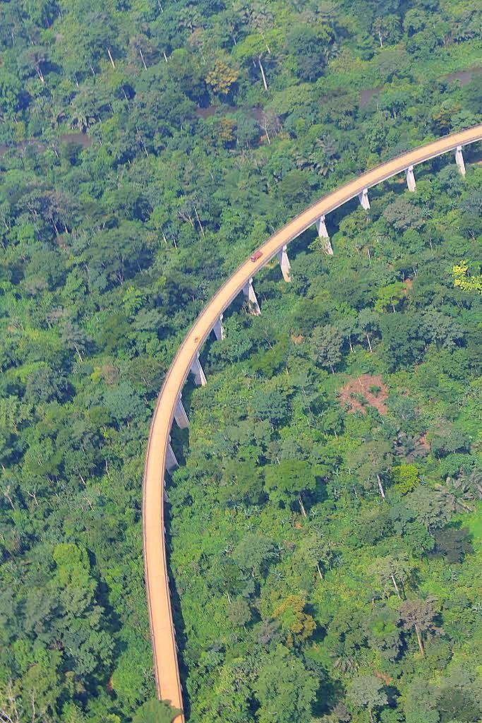 The Bakwa Supe fly over built in 1985 to facilitate trade routes between Cameroon and Nigeria as well as ease the exploitation of timber from the region