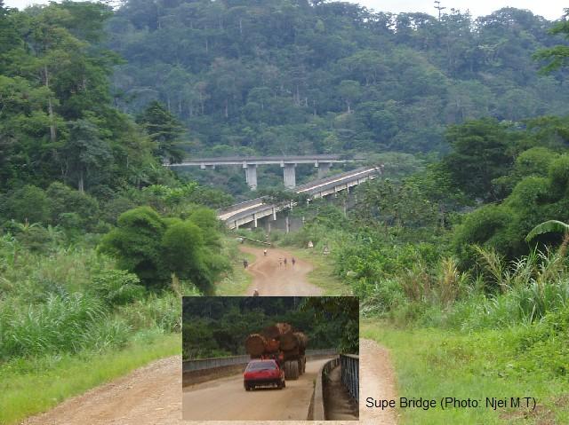 The Bakwa Supe fly over built in 1985 to facilitate trade routes between Cameroon and Nigeria as well as ease the exploitation of timber from the region