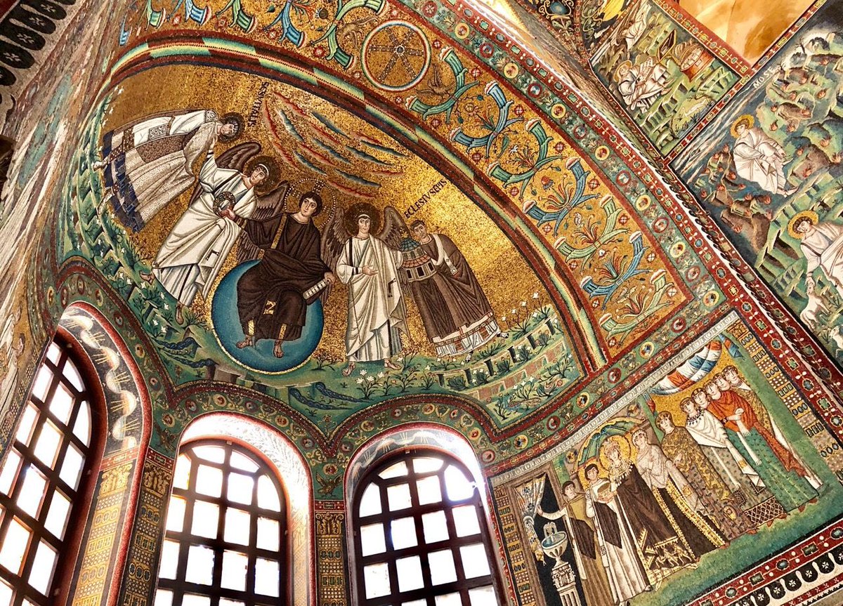He meant that he would have shown to them what Byzantine art was really like. He took them to Ravenna. His friends marvelled in front of the basilica of Sant'Apollinare and San Vitale, the mausoleum of Galla Placidia.
