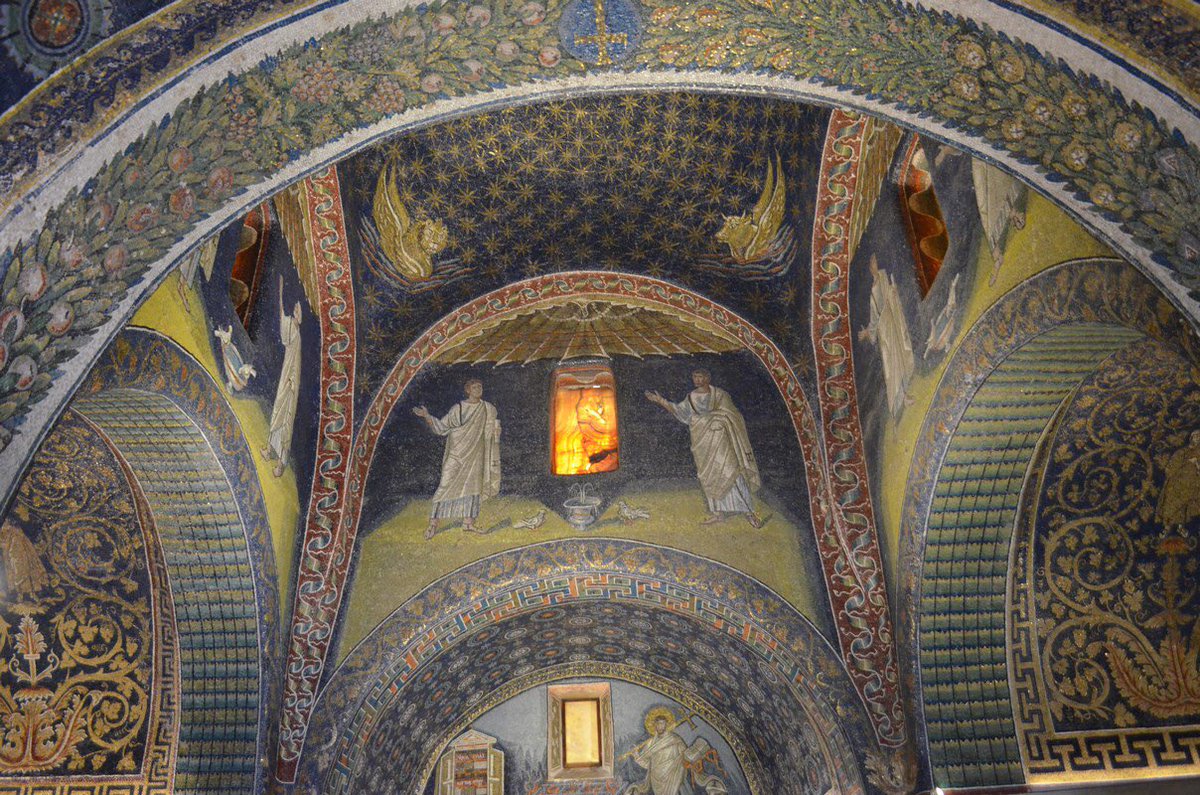 He meant that he would have shown to them what Byzantine art was really like. He took them to Ravenna. His friends marvelled in front of the basilica of Sant'Apollinare and San Vitale, the mausoleum of Galla Placidia.