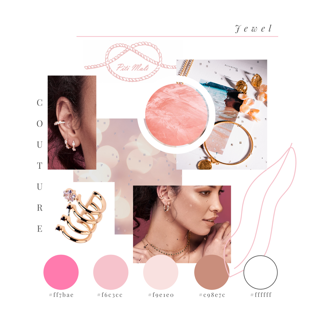banama_com's tweet photo. MOODBOARD PITI MALÌ COUTURE
.
.
.
#banamacomunicacion
#moodboard
#diseñografico
#identidadvisual https://t.co/H9jOpe1fD6
