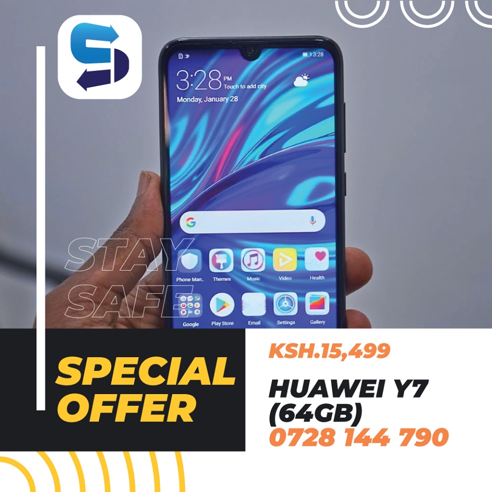SammerKenya's tweet photo. Power and functionality at a budget. Order Huawei Y7 today for only Ksh.15,499 💯
🔥 Screen size: 6.26 inches
🔥 Front camera: Dual 8MP and 16MP
🔥 Internal storage: 64GB
🔥 RAM: 3GB
🔥 Battery Capacity: 4000 mAh
📞 0728 144790
🇰🇪Countrywide delivery
#Huawei #HuaweiOffers #tuskys https://t.co/t99LijFACD