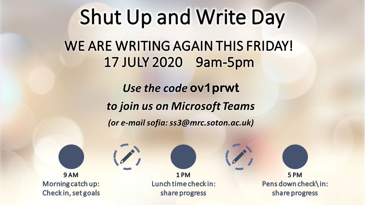 ecr_brc's tweet photo. We are writing again THIS FRIDAY! 

Dedicated writing time to get all those academic papers off the back burner and into journals. 

Code to join us on Teams: ov1prwt 

Chat open all day! Come write with us! https://t.co/4ocsZ4fVob