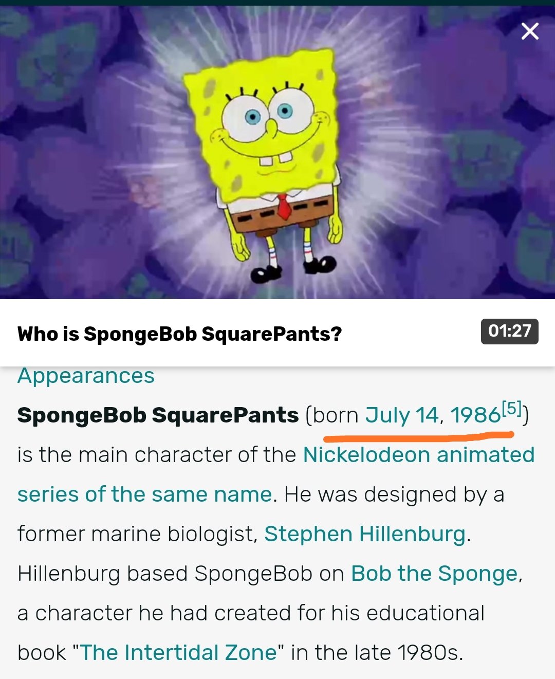  So, basically you are SpongeBob SquarePants.

Happy Birthday, yooooo\ 