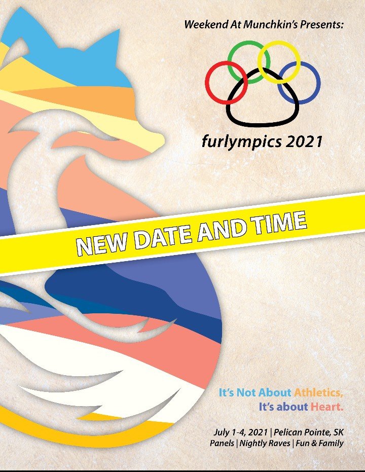 SaskFurries's tweet photo. Furlympics will return next year July 1-4th 2021 bigger and better and more fun. Sorry we had to cancel this year's camp but we value your safety overall so didn't feel was safe to host.  But now more planning and games and challenge events will make it PAWesome.  See ya there. https://t.co/hB6egwTktY