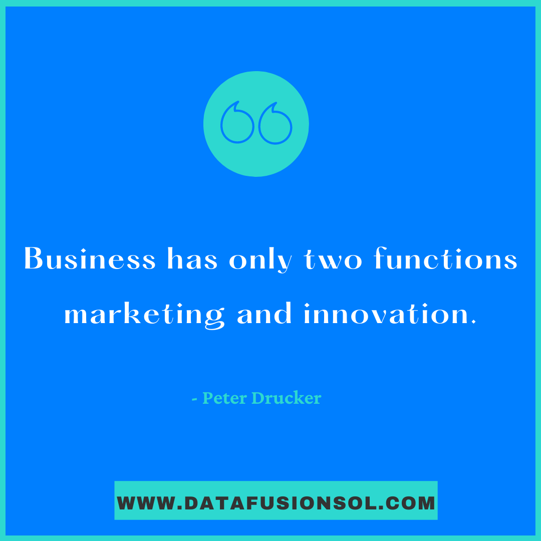 Datafusionsol's tweet photo. 'Business has only 2 functions-marketing and innovation'-
If you aren't doing both, your business is as good as dead.
#DataFusionSol #b2b #opportunities #opportunitiesknocksonce #opportunitiesareendless #marketing #innovation
https://t.co/s0sEvwOc2T https://t.co/Q9bkhGgjhl