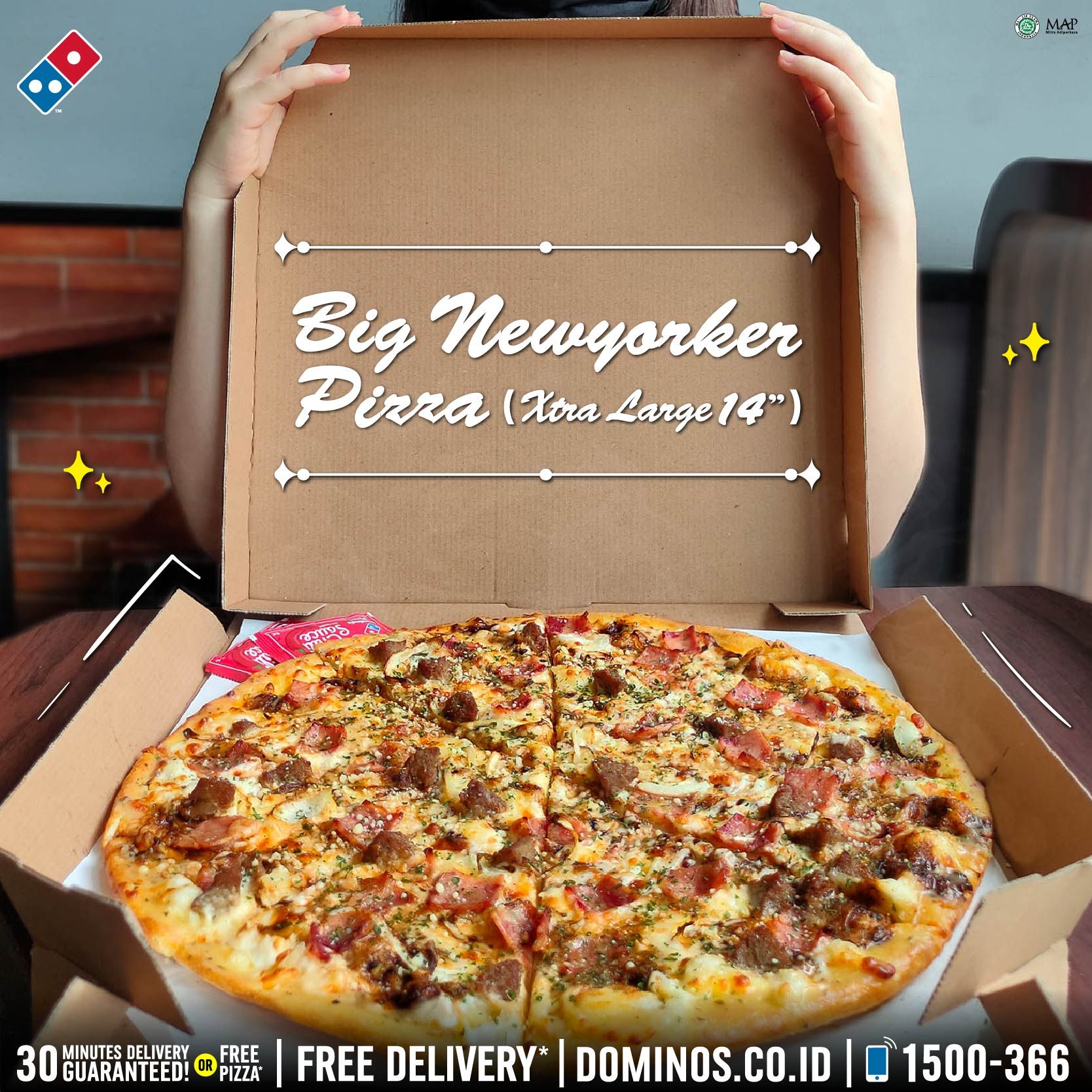 Domino's Pizza on Twitter: "Pizza Anyone? #musttry 'BIG NEWYORKER | BIG SIZE with Fantastic Flavor #orderonline https://t.co/Oy9vosyy8Y #call 1500366 #dirumahaja #zerocontactdelivery #zerocontacttakeaway https://t.co/c94J8kXsXQ" Twitter