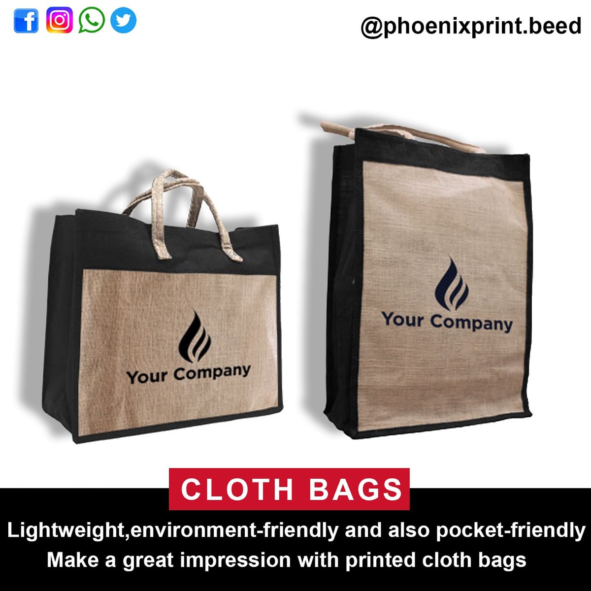 phoenixbeed's tweet photo. Get your printed cotton bags 
.
.
#cottonbag #shoppingbags #phoenixprint #beed #maharashtraday #printingservice https://t.co/VDxJnulfVi