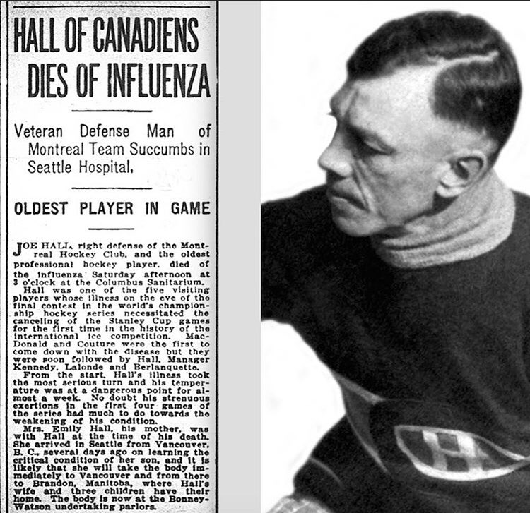 PanDep_Podcast's tweet photo. #SabíasQué ....
El play off final de la #NationalHockeyLeague 🏒 de 1919, que disputarían #SeattleMetropolitans y #MontrealCanadiens, se teñiría de sangre pues, #JoeHall 🏴󠁧󠁢󠁥󠁮󠁧󠁿 falleció después de caer desplomado en el hielo en el 5º partido debido a que contrajo la gripe española. https://t.co/qbEWmIQU63