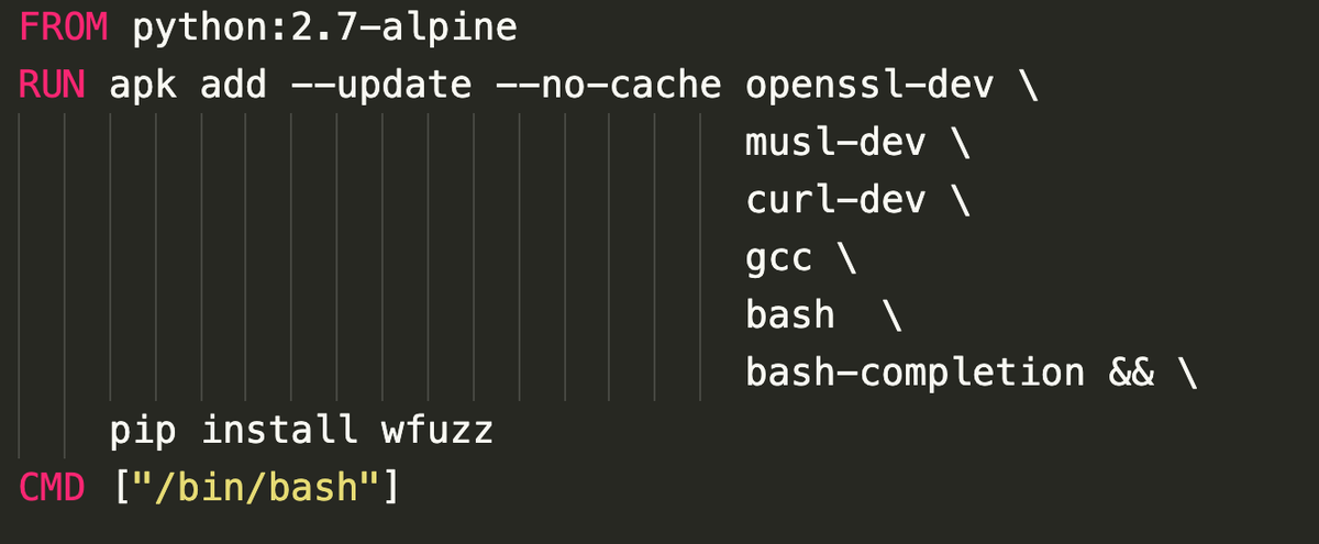 eliyastein's tweet image. Couldn&apos;t get #wfuzz working properly due to dependency nightmares. @Docker to the rescue: