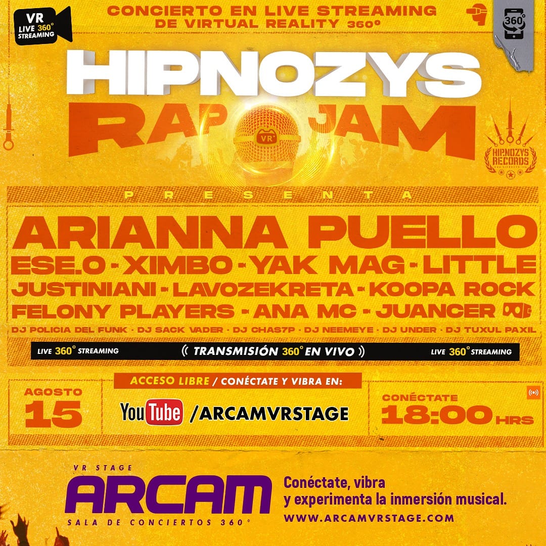 micgdl1's tweet photo. Próximo 15 de Agosto por ARCAM VR Stage en YouTube con un concierto virtual en 360° y con una gran cartelera encabezada por la señora @AriannaPuello y muchos artistas más dentro de la cultura Hip Hop.

#MicGdl #Musica #Investigacion #Cultura 
#arcamvrstage #conéctateyvibra https://t.co/eyQe7IYcCu