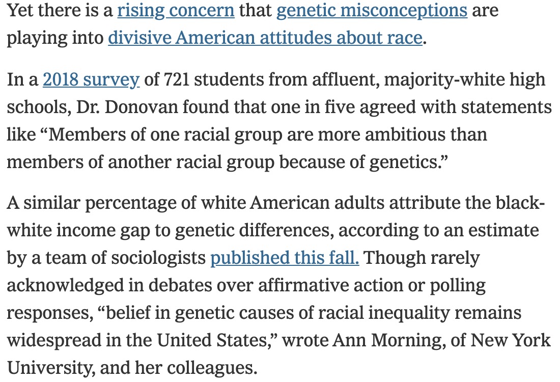 It's bad to give bandwidth to trolls, but the Galileo thing has come up before and it really annoys me. I also know from other reporting that a lot of non-trolls are confused about whether genetic variants associated with 'race' are known to cause different IQ/behavior. (No).