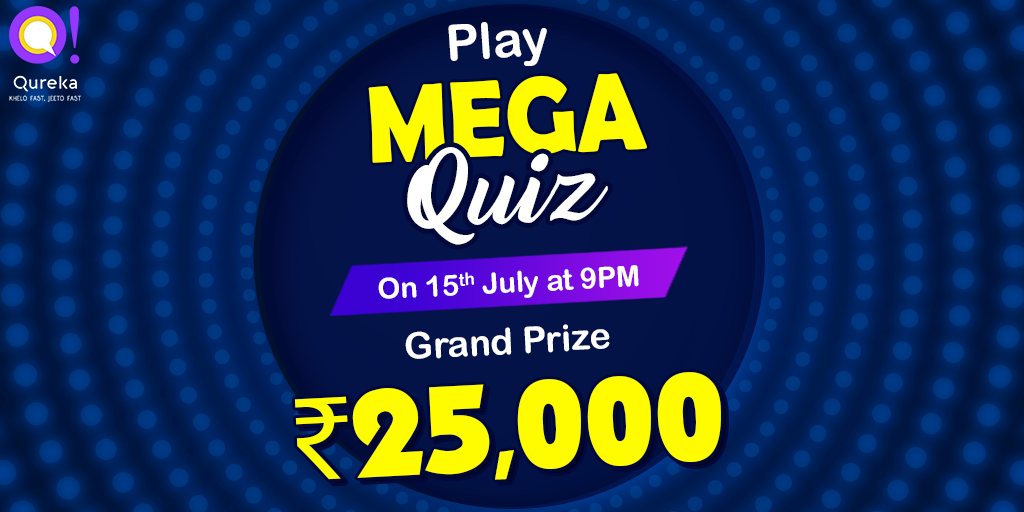 GoQureka's tweet photo. Mega Quiz ki Raat 😍😍Jeeto Up to ₹25,000 at 9 PM.
#megaquiz #KheloFastJeetoFast #MegaQuiz #Qureka #WednesdayWisdom #WednesdayMotivation #WednesdayThoughts #quiz #guess #knowledge  #StayHomeStaySafe https://t.co/BXQgc0srwC