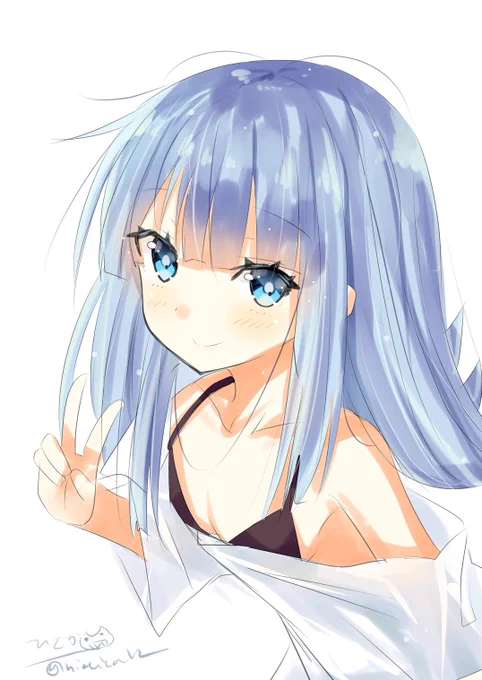 「ふふんっ」泳ぎに来てごきげんな初風
#艦これ版深夜の真剣お絵描き60分一本勝負
#艦これ版真剣お絵描き60分一本勝負_20200714 