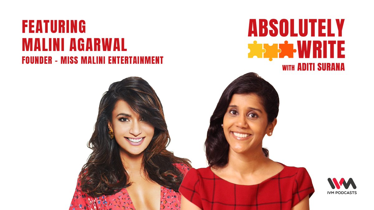 IVMPodcasts's tweet photo. On this week's episode of #AbsolutelyWrite, host @AditiSurana is joined by @MaliniAgarwal, Founder and Creative Director at Miss Malini Entertainment.
Episode link: https://t.co/FNfS1jpR5H
(Thread)
@TeamMissMalini @MissMalini #Podcast #IVMPodcasts https://t.co/rF5C0WjWeo
