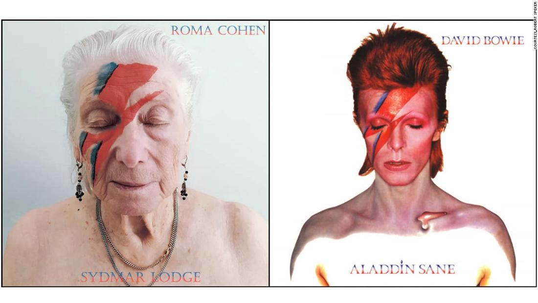 CNN's tweet photo. This nursing home recreates famous album covers, using its residents as models, to help keep morale up amid the continuing lockdown due to the coronavirus pandemic https://t.co/z3FBjPMbbM https://t.co/5CuRugS6UL